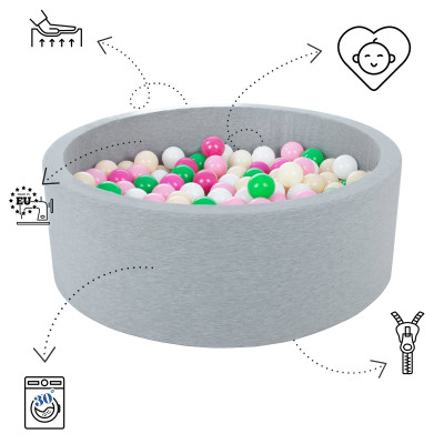 Piscina infantil de bolas para niños, 900 piezas, diámetro 125cm Piscina infantil de bolas para niños, 900 piezas, diámetro 125cm
